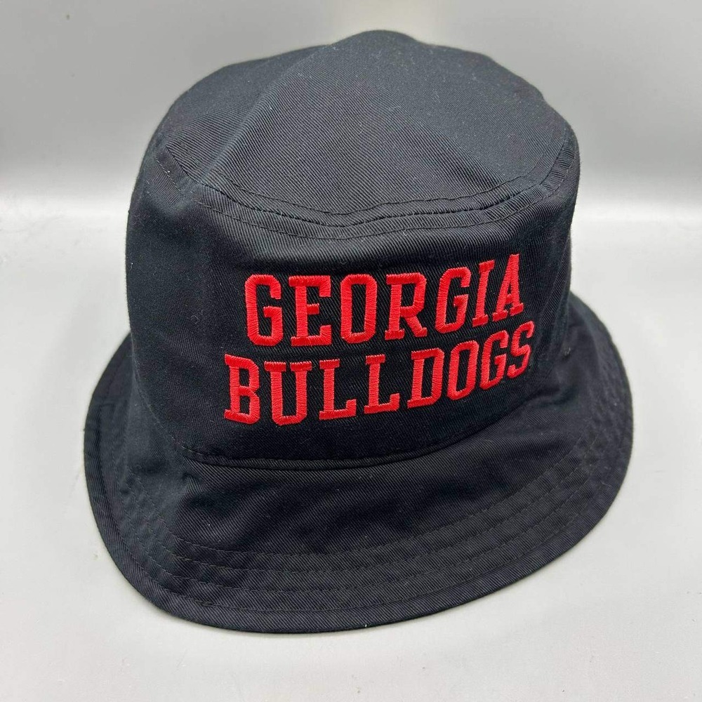 Nike Georgia Bulldogs Hat Men Medium Black Apex Bucket Cap Cotton New M